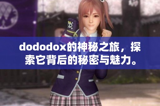 dododox的神秘之旅，探索它背后的秘密与魅力。