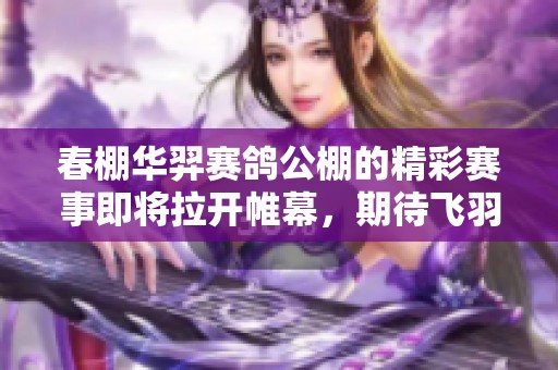 春棚华羿赛鸽公棚的精彩赛事即将拉开帷幕，期待飞羽争辉的盛况