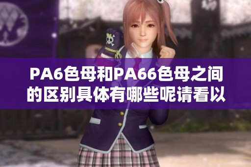PA6色母和PA66色母之间的区别具体有哪些呢请看以下分析