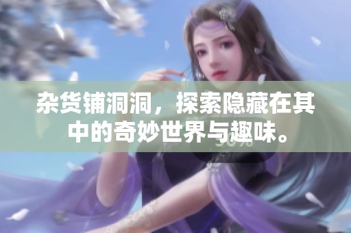 杂货铺洞洞，探索隐藏在其中的奇妙世界与趣味。