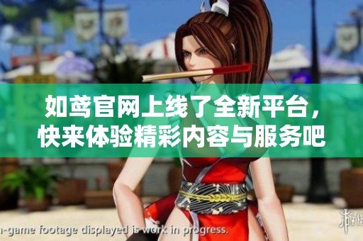 如鸢官网上线了全新平台，快来体验精彩内容与服务吧