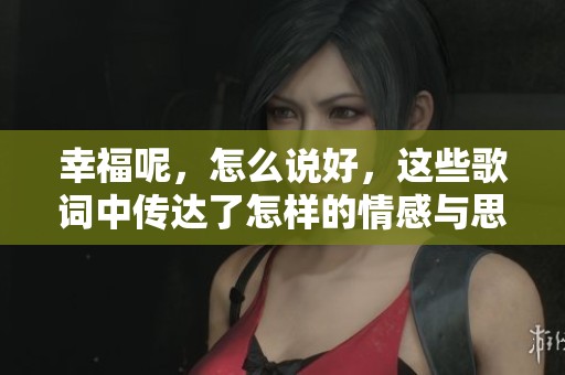 幸福呢，怎么说好，这些歌词中传达了怎样的情感与思考