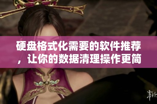 硬盘格式化需要的软件推荐，让你的数据清理操作更简单高效