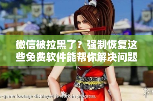 微信被拉黑了？强制恢复这些免费软件能帮你解决问题