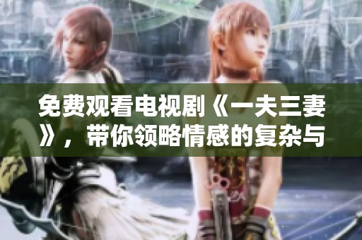 免费观看电视剧《一夫三妻》，带你领略情感的复杂与纠葛