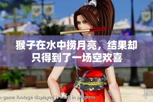 猴子在水中捞月亮，结果却只得到了一场空欢喜