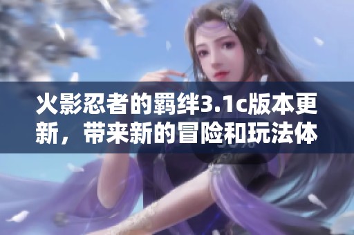 火影忍者的羁绊3.1c版本更新，带来新的冒险和玩法体验