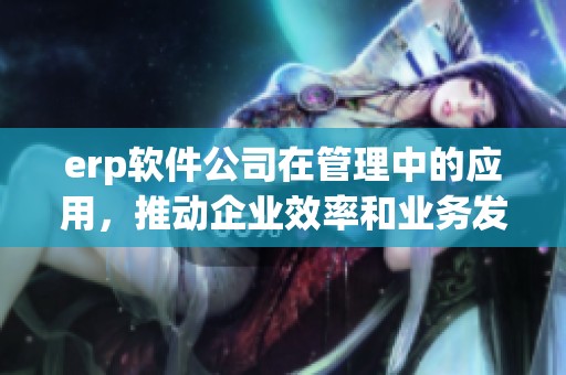 erp软件公司在管理中的应用，推动企业效率和业务发展不可或缺