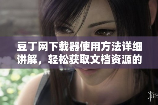 豆丁网下载器使用方法详细讲解，轻松获取文档资源的最佳选择