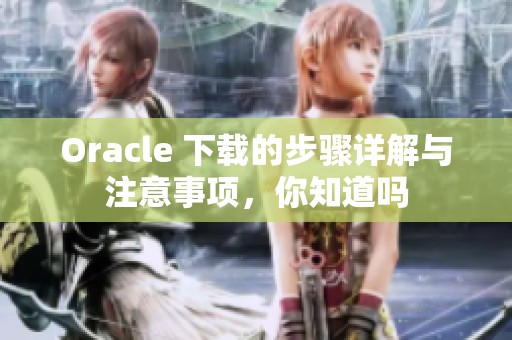 Oracle 下载的步骤详解与注意事项，你知道吗