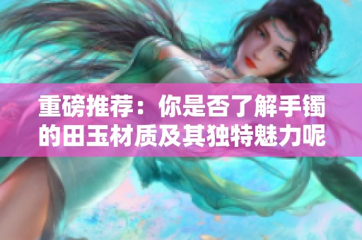 重磅推荐：你是否了解手镯的田玉材质及其独特魅力呢