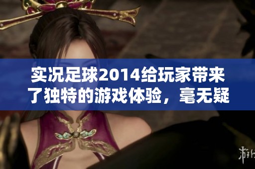 实况足球2014给玩家带来了独特的游戏体验，毫无疑问是足球游戏中的经典之作