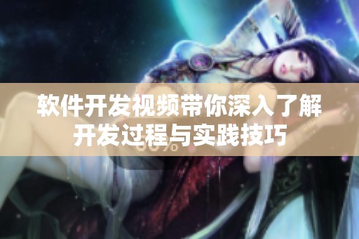 软件开发视频带你深入了解开发过程与实践技巧