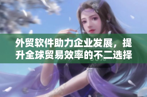 外贸软件助力企业发展，提升全球贸易效率的不二选择
