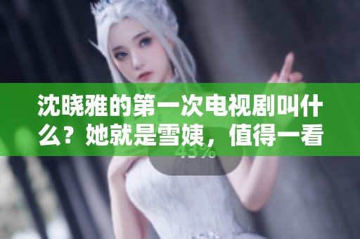 沈晓雅的第一次电视剧叫什么？她就是雪姨，值得一看！