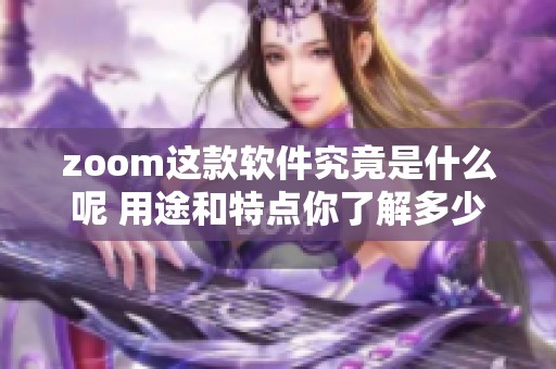 zoom这款软件究竟是什么呢 用途和特点你了解多少