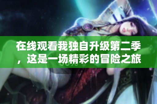 在线观看我独自升级第二季，这是一场精彩的冒险之旅！