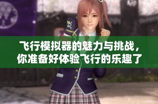 飞行模拟器的魅力与挑战，你准备好体验飞行的乐趣了吗