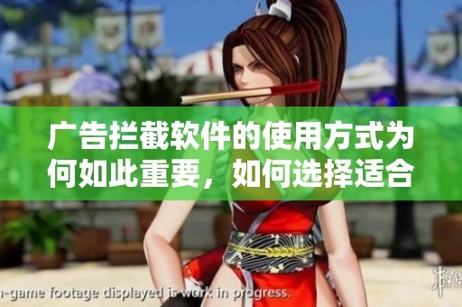 广告拦截软件的使用方式为何如此重要，如何选择适合自己的广告拦截工具