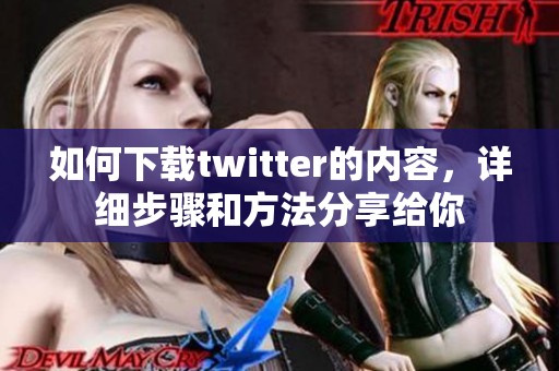 如何下载twitter的内容，详细步骤和方法分享给你