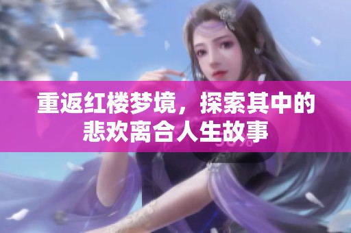 重返红楼梦境，探索其中的悲欢离合人生故事