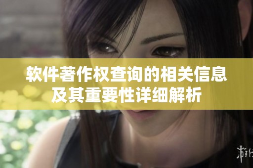 软件著作权查询的相关信息及其重要性详细解析