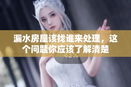 漏水房屋该找谁来处理，这个问题你应该了解清楚