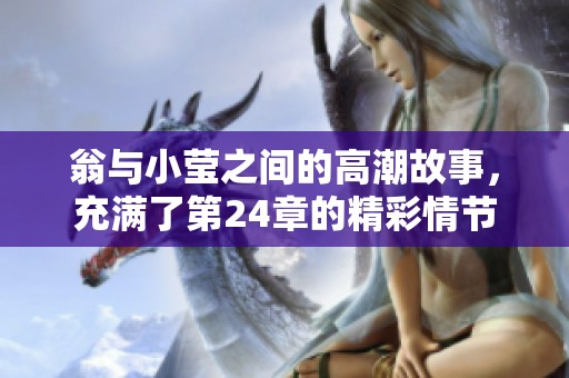 翁与小莹之间的高潮故事，充满了第24章的精彩情节