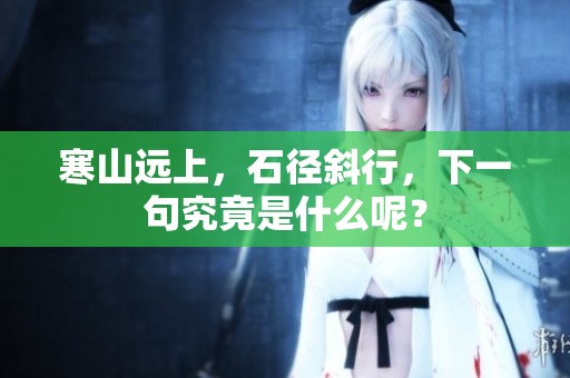 寒山远上，石径斜行，下一句究竟是什么呢？