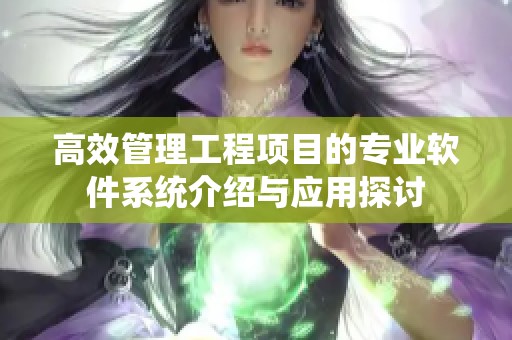 高效管理工程项目的专业软件系统介绍与应用探讨