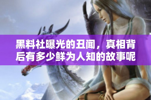 黑料社曝光的丑闻，真相背后有多少鲜为人知的故事呢