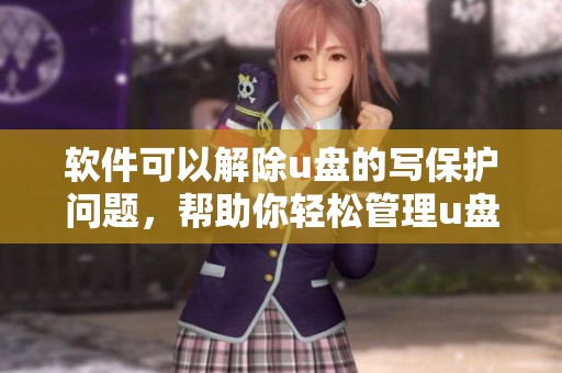 软件可以解除u盘的写保护问题，帮助你轻松管理u盘内容