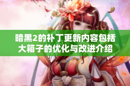 暗黑2的补丁更新内容包括大箱子的优化与改进介绍