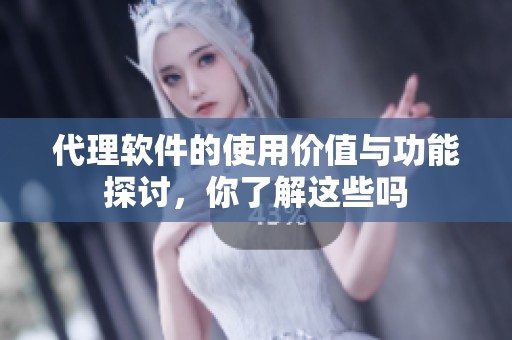 代理软件的使用价值与功能探讨，你了解这些吗
