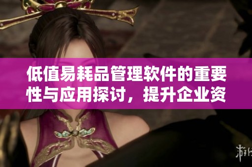 低值易耗品管理软件的重要性与应用探讨，提升企业资源管理效率