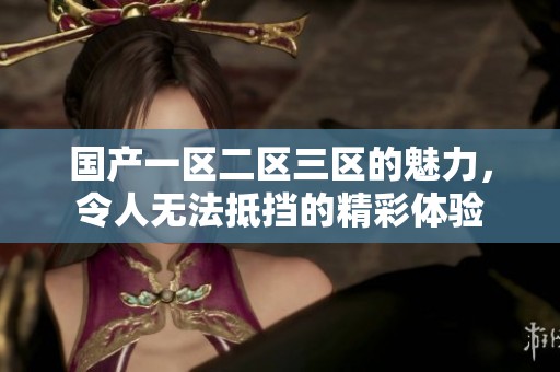 国产一区二区三区的魅力，令人无法抵挡的精彩体验
