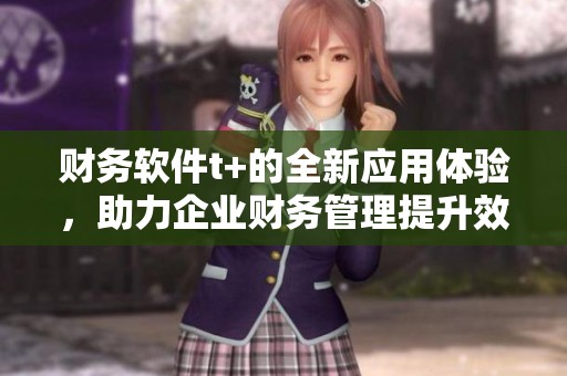 财务软件t+的全新应用体验，助力企业财务管理提升效率