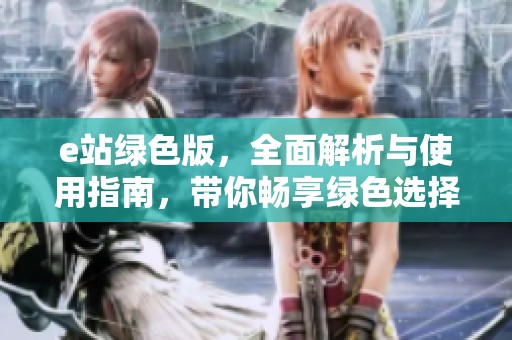 e站绿色版，全面解析与使用指南，带你畅享绿色选择的乐趣