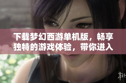 下载梦幻西游单机版，畅享独特的游戏体验，带你进入神秘世界
