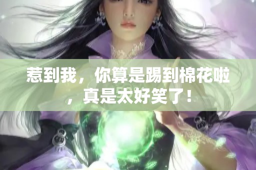 惹到我，你算是踢到棉花啦，真是太好笑了！