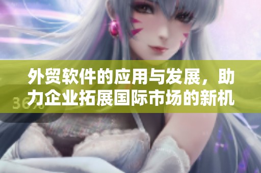 外贸软件的应用与发展，助力企业拓展国际市场的新机遇