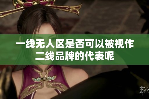 一线无人区是否可以被视作二线品牌的代表呢
