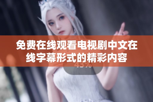 免费在线观看电视剧中文在线字幕形式的精彩内容