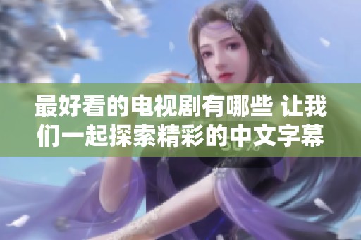 最好看的电视剧有哪些 让我们一起探索精彩的中文字幕国语剧集