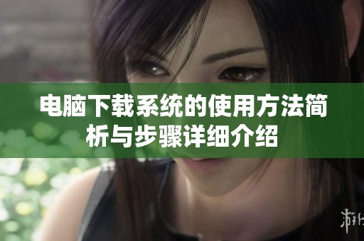 电脑下载系统的使用方法简析与步骤详细介绍