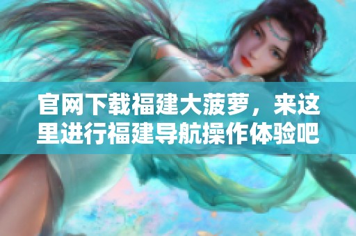 官网下载福建大菠萝，来这里进行福建导航操作体验吧