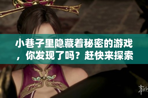 小巷子里隐藏着秘密的游戏，你发现了吗？赶快来探索这个神秘的地方吧！