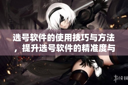 选号软件的使用技巧与方法，提升选号软件的精准度与效率