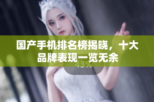 国产手机排名榜揭晓，十大品牌表现一览无余