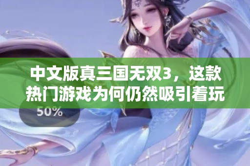 中文版真三国无双3，这款热门游戏为何仍然吸引着玩家们的热爱呢